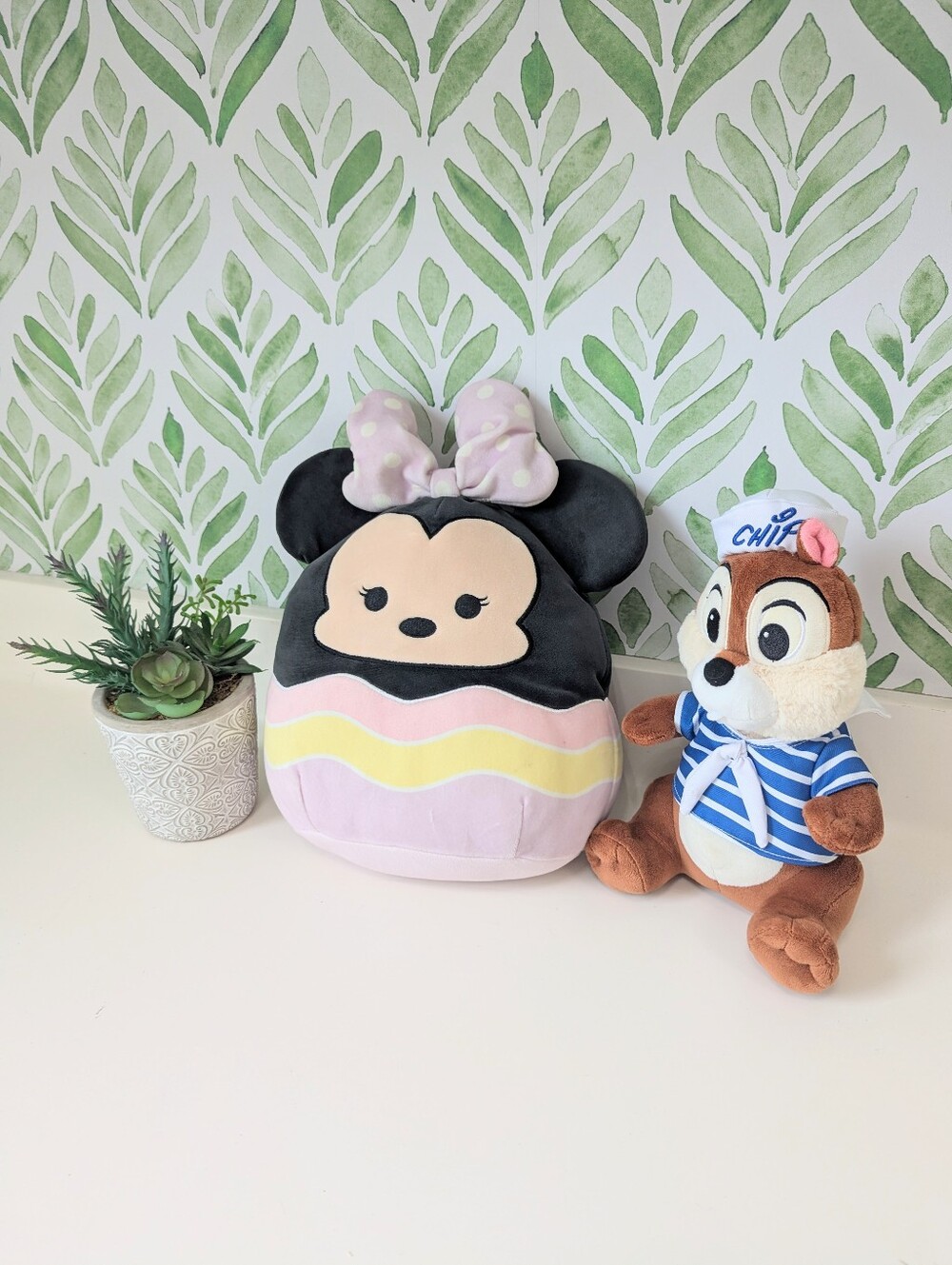 Disney Minnie Mouse Pastel Squishmallow Plush/ Chip Stuffed Animal